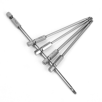 Mata Obeng Torx Plum Blossom Hexagon 150mm dengan Gagang Baja, Diperpanjang, Magnetik Kuat, Kekerasan Super Tinggi, Kelas Industri