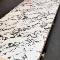 Panel de Mármol Blanco UV Bvlgari, Revestimiento de Pared con Efecto Piedra Premium para Interiores Residenciales y Comerciales de Lujo
