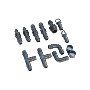 Raccords de tuyauterie en PE Coudes barbelés d'irrigation agricole et de jardin pour systèmes d'arrosage faciles Raccords barbelés en PEHD - Product Image 1