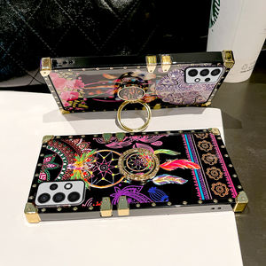 Luxe Paillettes Vintage Fleur Carré Plaid Téléphone étui pour samsung Galaxy A04 M13 A54 A14 A03S Core A73 <span class=keywords><strong>A53</strong></span> A33 A23 A13 A32 <span class=keywords><strong>A22</strong></span> - Product Image 2