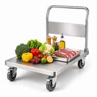 Chariot de transport robuste en acier inoxydable pour cuisine commerciale, directement du fabricant, pour la restauration
