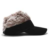 Gorra de Béisbol/Golf con Pelo Postizo, Divertida, con Visera, Ajustable, para Hombre