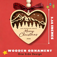 3D Noel Lazer Kesim Süslemeleri UV Baskılı Ağaç Süsü Duvar Tabelası Tatil Oymalı El İşi