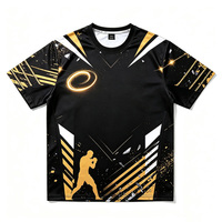 Maillot d'e-sport personnalisé à faible MOQ, imprimé sur toute la surface, séchage rapide, vêtements d'e-sport, t-shirt de jeu pour hommes, haute qualité