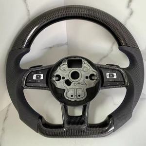 Volant en fibre de carbone en cuir pour Volkswagen <span class=keywords><strong>VW</strong></span> <span class=keywords><strong>Golf</strong></span> <span class=keywords><strong>7</strong></span> MK7 <span class=keywords><strong>7</strong></span>.5 GTI GTD <span class=keywords><strong>GTE</strong></span> R 2013-2020 Polo GTI Tiguan Passat DSG - Product Image 6