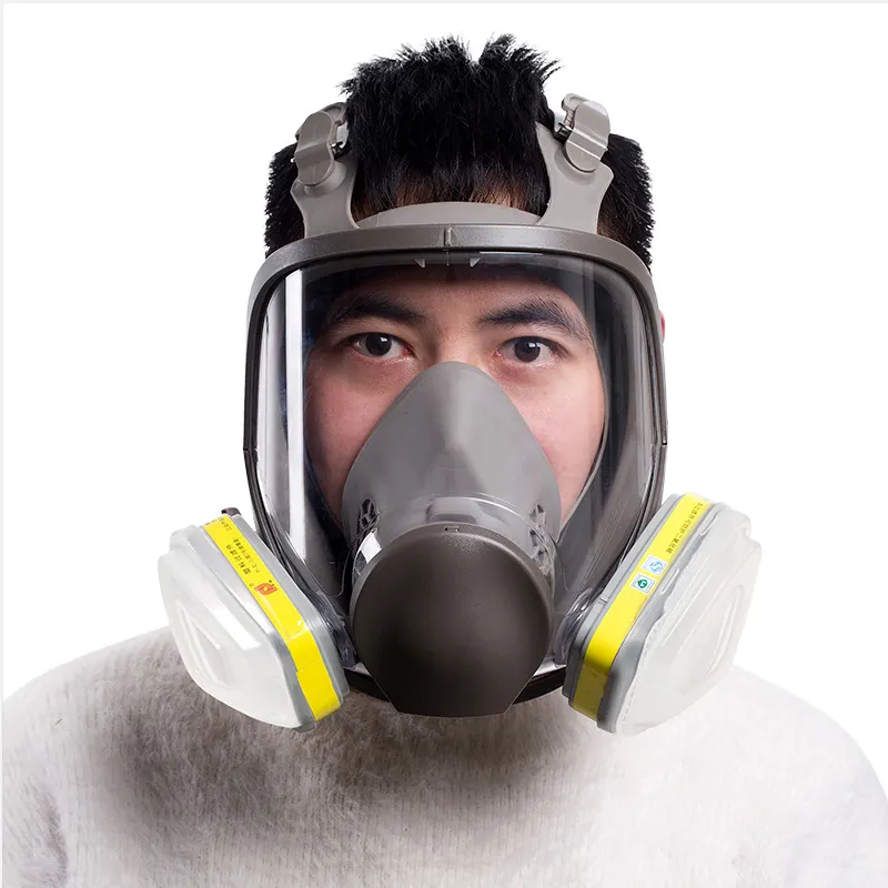 Large size 6900 industrial full face gas mask respirator Respirador de mascara de gas de cara completa 6900 masque anti gaz