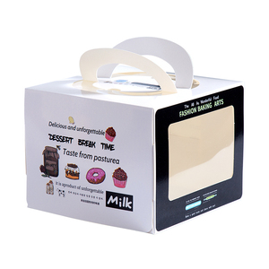 Ching <span class=keywords><strong>TA</strong></span> daur ulang makanan aman jendela transparan kotak kue dengan pegangan kustom cetak ukuran Bento gaya paket kue - Product Image 2