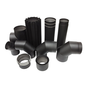 <span class=keywords><strong>Tuyau</strong></span> de poêle à paroi unique en acier au carbone noir de 6 po de diamètre pour une longueur de 500 mm - Product Image 6