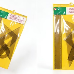 Juego de 4 Reglas de Plástico Transparentes para Dibujo, Escuela, Oficina, Herramienta de Medición, Material Escolar Promocional - Product Image 4