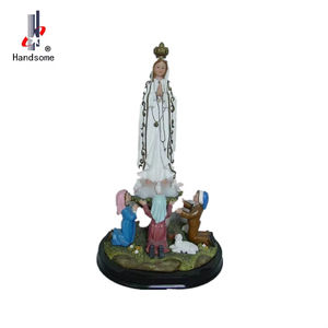 Figura de la Virgen de Fátima de 12 Pulgadas, Estilo Anime, Artesanía de Resina, Decoración Religiosa para el Hogar, Estatuas Católicas, Pinturas de Arte Animal - Product Image 3
