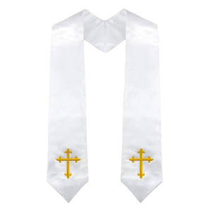 Stole de chœur en broderie croisée de 70 pouces pour l'école, accessoire de costume <span class=keywords><strong>d</strong></span>'église pour enfants - Product Image 1