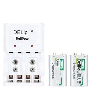Delip <span class=keywords><strong>9V</strong></span>充電式<span class=keywords><strong>Nimh</strong></span>バッテリーパック2500mah容量マルチメーター/ボルトメーター<span class=keywords><strong>9V</strong></span>スクエア6F22おもちゃ用 - Product Image 1