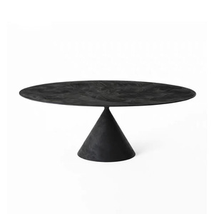 Hiện Đại Màu Đen Vòng Bàn Ăn Và Ghế Với <span class=keywords><strong>4</strong></span> 6 Chỗ Ngồi Sang Trọng Nhà Bếp Đặt Bữa Ăn Tối Wabi Sabi Đầy Đủ Ăn Đồ Nội Thất Phòng Cho 8 - Product Image 6