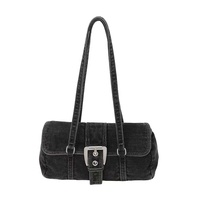 Nouveau sac à bandoulière en jean vintage pour femme, sac minimaliste polyvalent à porter sous le bras, sac bandoulière grande capacité pour les trajets quotidiens
