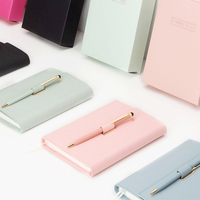 Bloc-notes d'affaires en cuir PU de luxe avec fermeture magnétique, logo personnalisé en feuille d'or, souvenir pour les employés de l'entreprise