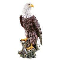 Statue d'aigle en résine sur souche, décoration de jardin extérieure, vente en gros personnalisée
