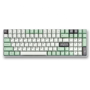 Gmk ปุ่มกดแบตตา129ลายดอกซากุระโปรไฟล์ปุ่มการระเหิดย้อมสีสำหรับคีย์บอร์ดแบบ61/64/68 MX สวิตช์แบบกลไก - Product Image 1