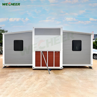 Maisons préfabriquées portables et pliables de 20 pieds sur mesure en gros, maisons conteneurs extensibles pour bâtiments éducatifs temporaires