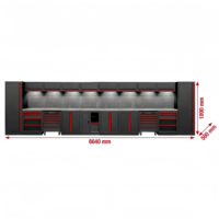 Armoires à outils modulaires en acier laminé à froid pour atelier et garage, station de travail robuste avec finition époxy écologique, système 3 points
