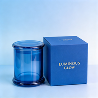 Bocaux à bougies en verre gris vides avec couvercle, personnalisables pour marque privée, 4oz 8oz 10oz 14oz