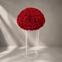 Boule de fleurs artificielles en forme de rose, style coréen, pour décoration d'allée de mariage, demi-cercle, décorations de lieux événementiels, provenance Chine