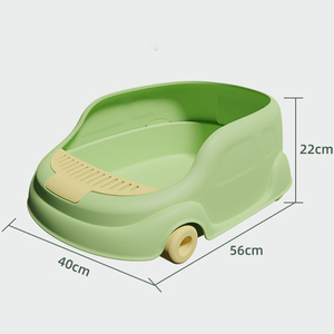 Produits de nettoyage pour chat Bac <span class=keywords><strong>à</strong></span> <span class=keywords><strong>sable</strong></span> en plastique semi-fermé anti-éclaboussures en forme de voiture pour animaux de compagnie - Product Image 6