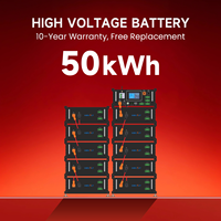 Stockage d'énergie industriel et commercial, batterie au lithium 50 kWh, stockage d'énergie domestique, batterie haute tension 48 V, pack de batteries LiFePO4