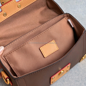 Bolsos de Mano Tipo Baúl Vintage para Mujer, de Cuero Genuino, con Cierre Abierto, Logotipo Personalizado, Baúl de Lujo - Product Image 5
