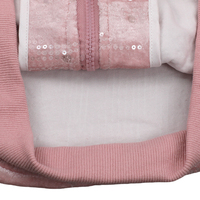 Blouson aviateur à paillettes rose et argent personnalisable pour filles-Manteau de baseball à fermeture éclair à motif solide pour le printemps