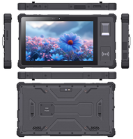 Tablette PC robuste avec lecteur d'empreintes digitales optique de 8 pouces, 8+128 Go, lecteur NFC frontal, lecteur de codes-barres 2D, sangle de maintien, tablettes robustes