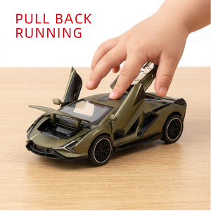 YZMODEL Modellino Auto in Scala 1/32 FKP 37 Hypercar, con Luci e Suoni, Porte Apribili, in Metallo, a Trazione Posteriore, con Batteria al Litio - Product Image 5