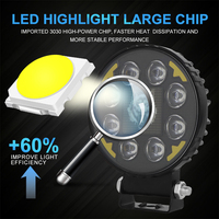 Vente en gros Nouveau phare rond Led Wolf de 4 pouces pour moto Projecteur de travail pour voitures et camions