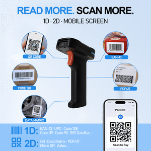 Escáner de Código de Barras con Cable de Alta Velocidad 120FPS, Sensor CMOS, Resolución 800x600, Lector de Códigos 1D, 2D y QR para Comercio Minorista y Almacenes - Product Image 4