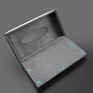 Boîte à mouchoirs créative <span class=keywords><strong>en</strong></span> <span class=keywords><strong>cuir</strong></span> Pu montée sur voiture Vente directe d'usine Type suspendu pour accoudoir ou pare-soleil Utilisation - Product Image 5