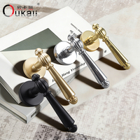 Serrure de porte Oukali, nouveau design luxueux, alliage de zinc, finition chrome brillant, pour chambre et hôtel