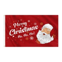 Drapeau de Noël 3x5 pieds de haute qualité, décoration de saison, bannière extérieure aux couleurs vives en polyester, œillets en laiton anti-rouille
