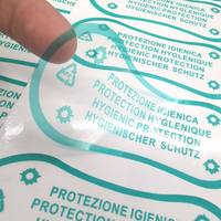 String hygiénique biodégradable pour les doublures personnalisées étiquette sous-vêtements protecteur adhésif hygénique Transparent maillots de bain autocollant d'hygiène