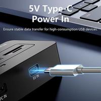Base de Conexión USB-C/Tipo-C Multipuerto, Divisor USB 3.0 de 5 Gbps, Cable 2 en 1 HU805A-1.5M