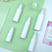 Bouteille cosmétique sans air de 15ml 30ml 40ml 50ml 80ml 100ml avec pompe à crème à vis Conteneur de sérum Bouteille de lotion rechargeable