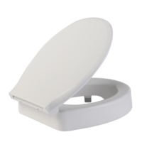 Siège de toilette moderne européen blanc rond en plastique PP à fermeture lente pour salle de bain
