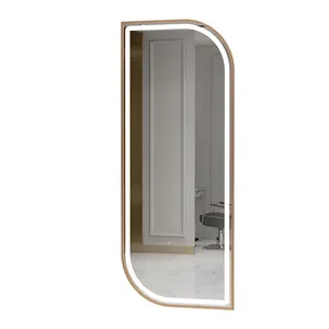 2024 JIYOU Barbershop grand miroir <span class=keywords><strong>filet</strong></span> <span class=keywords><strong>de</strong></span> <span class=keywords><strong>coiffeur</strong></span> rouge miroir suspendu raccord tenture murale miroir pleine longueur - Product Image 3