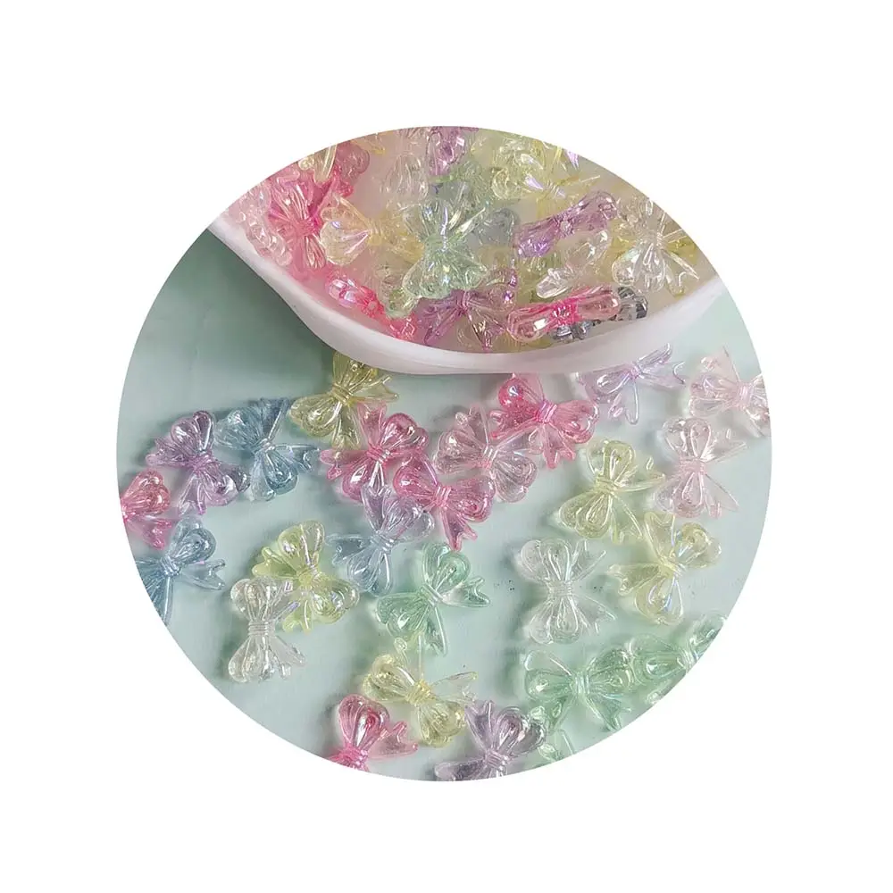 Wholesale 500g Bowknot Acrylic Beads Cute Exquisite Jewelry Components for High-End Adornments