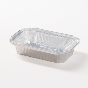Barquette alimentaire en aluminium argenté de haute qualité, conteneur <span class=keywords><strong>jetable</strong></span> pour la restauration et boîte à lunch à emporter - Product Image 3