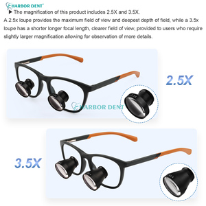 Occhiali Ingrandenti Dentali TTL 2.5X 3.5X con Lenti in Vetro Ottico, Distanza di Lavoro 320-420mm per Chirurgia in Clinica Dentale - Product Image 2
