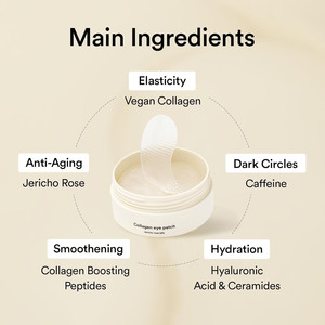 Parches de Hidrogel <span class=keywords><strong>para</strong></span> <span class=keywords><strong>Ojos</strong></span> con Colágeno Vegano de Marca Privada, Rosa de Jericó, Niacinamida y Cafeína, Mascarilla Iluminadora y Desinflamatoria <span class=keywords><strong>para</strong></span> <span class=keywords><strong>Ojos</strong></span> - Product Image 6