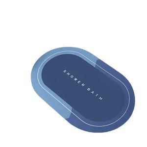 Tapis de salle de bain ovale et carré, antidérapant, absorbant l'eau, tapis de <span class=keywords><strong>douche</strong></span>, tapis de sol en caoutchouc, tapis de porte, tapis en velours cristal - Product Image 1