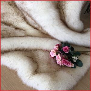 Ventes chaudes, <span class=keywords><strong>couverture</strong></span> en fausse <span class=keywords><strong>fourrure</strong></span> de <span class=keywords><strong>renard</strong></span> blanc de haute qualité, chaude pour l'hiver - Product Image 2