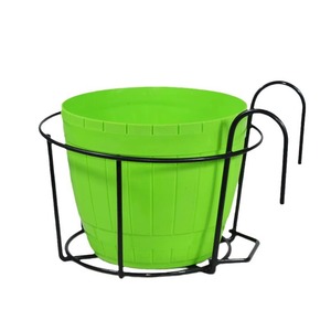 Supporto rotondo <span class=keywords><strong>in</strong></span> <span class=keywords><strong>ferro</strong></span> per vasi di fiori, <span class=keywords><strong>da</strong></span> appendere alla ringhiera del <span class=keywords><strong>balcone</strong></span>, montaggio a parete senza foratura, per uso domestico e decorazione del giardino. - Product Image 3