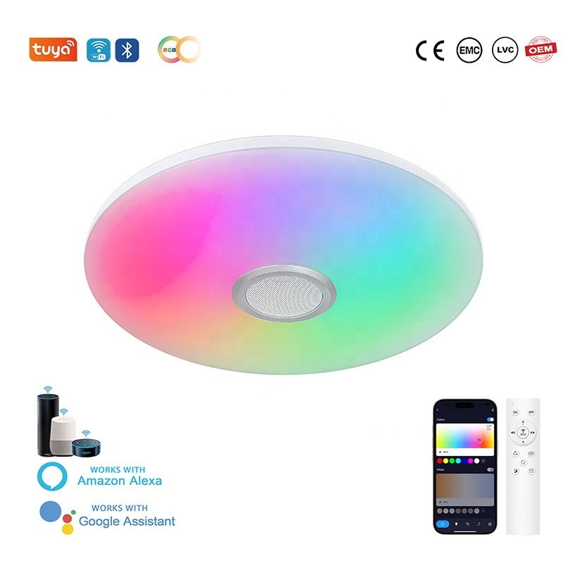 30W WiFi Smart LED Ceiling Lights Eco-Friendly Design Adjustable Color Temperature (3000-6500K) Minimalist Surface Mount for
