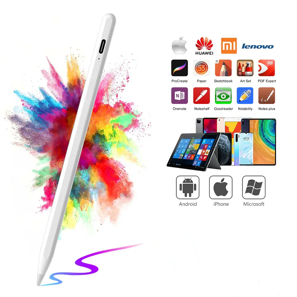 USB-C Magnetische Touch Screen Tablet Digitale Tip Potlood Stylus Pen Voor Android Telefoon